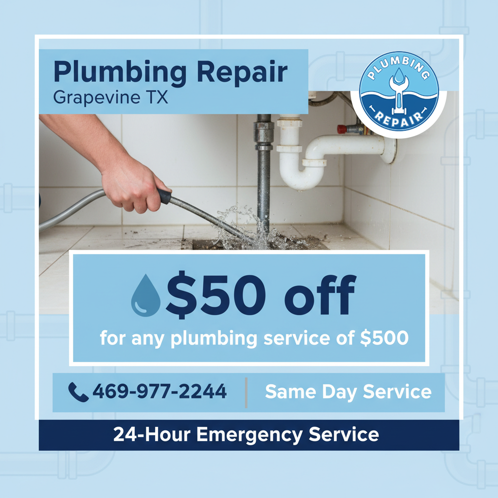 Special Plumbing Repair Coupons & Discounts Grapevine TX